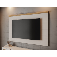 Painel de Tv no acabamento branco lavado e cera / Coleção England